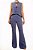 Conjunto Cris Barros Azul Calça Pantalona + Blusa sem Manga - Imagem 1