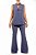Conjunto Cris Barros Azul Calça Pantalona + Blusa sem Manga - Imagem 3