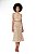 Conjunto TVZ Saia Midi + Cropped Babado Tela e Bordado Nude - Imagem 1