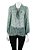 Blusa Ateen Azul Estampada de Seda - Imagem 4