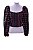Blusa Mixed Preta Cropped Linhas Coloridas - Imagem 1