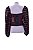 Blusa Mixed Preta Cropped Linhas Coloridas - Imagem 2