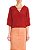 Blusa Mixed Terracota Detalhes Ombros - Imagem 1