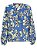 Blusa Animale Azul e Amarela Estampada - Imagem 1
