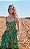 Vestido Andrea Marques Estampa Marrom e Verde Tricoline - Imagem 1