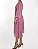 Vestido Ateen Seda Rosa Chiclete Fios Dourados - Imagem 6
