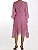 Vestido Ateen Seda Rosa Chiclete Fios Dourados - Imagem 7