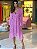 Vestido Ateen Seda Rosa Chiclete Fios Dourados - Imagem 4