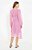 Vestido Ateen Seda Rosa Chiclete Fios Dourados - Imagem 3