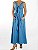 Vestido Eva Azul Listrado Longo - Imagem 1