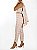 Conjunto Iorane Calça + Blazer Rosa Claro e Branco Pied Coq - Imagem 12