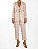 Conjunto Iorane Calça + Blazer Rosa Claro e Branco Pied Coq - Imagem 9
