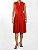 Vestido Karen Millen Coral Cavado Plissado - Imagem 1