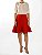 Vestido Miu Miu Vermelho e Branco Seda - Imagem 1