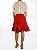 Vestido Miu Miu Vermelho e Branco Seda - Imagem 3
