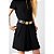 Vestido Versace Preto Rodado com Cinto - Imagem 1