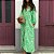 Vestido Zara Verde Claro Estampa Longo - Imagem 7