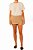 Short Mixed Bege Listra Branca Crepe - Imagem 1