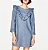 Vestido Zara Azul Jeans Babados Manga Comprida - Imagem 3