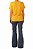 Blusa Mixed Mostarda Malha Frase - Imagem 2