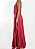 Vestido Longo Ateen Rosa Estampa Coral Seda - Imagem 3