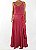 Vestido Longo Ateen Rosa Estampa Coral Seda - Imagem 2