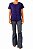 Blusa Daslu Azul Camurça - Imagem 1