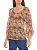 Blusa Ateen Preta Estampada de Seda - Imagem 2
