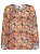 Blusa Ateen Preta Estampada de Seda - Imagem 5