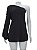 Blusa Mixed Um Ombro Preta - Imagem 1