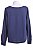 Blusa Mixed Azul Lisa Manga Longa - Imagem 2
