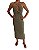 Vestido Zara Verde Pistache Decotes - Imagem 4