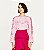 Camisa Zara Rosa Claro Babados - Imagem 1