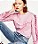 Camisa Zara Rosa Claro Babados - Imagem 7
