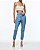 Calça Zara Azul Jeans Claro Botões Dourado - Imagem 1