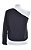 Blusa Mixed Um Ombro Preta - Imagem 2