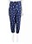 Calça Andrea Marques Azul Marinho Estampa Folhas Azuis - Imagem 2