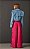 Calça Iorane Pantalona Cargo Rosa Chiclete - Imagem 3