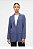 Blazer Marfino Azul Modelo Alongado Reto - Imagem 1