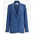 Blazer Marfino Azul Modelo Alongado Reto - Imagem 6
