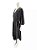 Vestido Animale Estampado Preto Marrom Assimétrico - Imagem 2