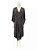 Vestido Animale Estampado Preto Marrom Assimétrico - Imagem 1