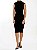 Vestido Tubinho Decote V Costas Preto Midi - Imagem 1