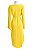 Vestido Midi Animale Mangas Compridas Amarelo - Imagem 7