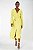 Vestido Midi Animale Mangas Compridas Amarelo - Imagem 1