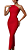Vestido Midi Bhava Vermelho Um Ombro Só - Imagem 2