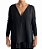 Blusa Mullet Bobô Preta Crepe de Seda - Imagem 1