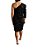 Vestido Bhava Preto Um Ombro Paetês - Imagem 5