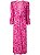Vestido/Saída de Praia Longa Adriana Degreas Seda Rosa Floral - Imagem 2