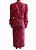 Vestido/Saída de Praia Longa Adriana Degreas Seda Rosa Floral - Imagem 5